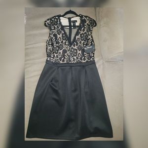 EnFocus Black Fit and Flare Lace Dress Sz 14